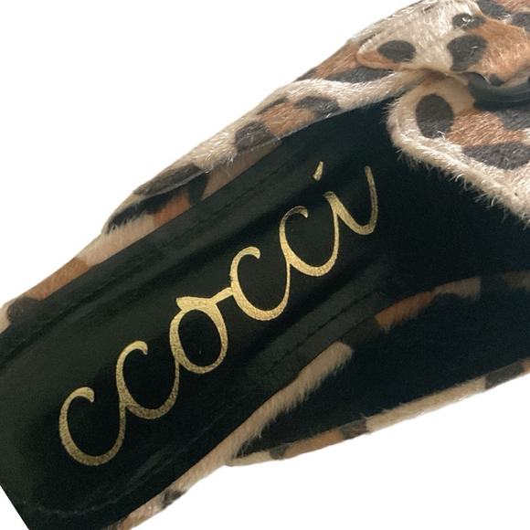 CCOCCI ADELIA Leopard Print Mules Size 9 black metal horsebit detail - Picture 9 of 14